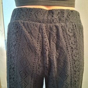 Cato Black Lace Women's Pull On Pants